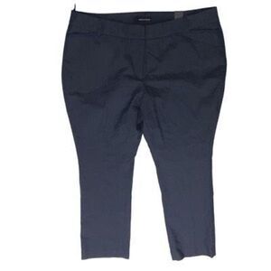 Amanda + Chelsea Navy White Pin Dot Pants Narrow Leg Contemporary Fit Sz 22W